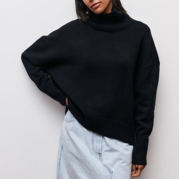 Elena | Relaxed Turtleneck Knit Sweater