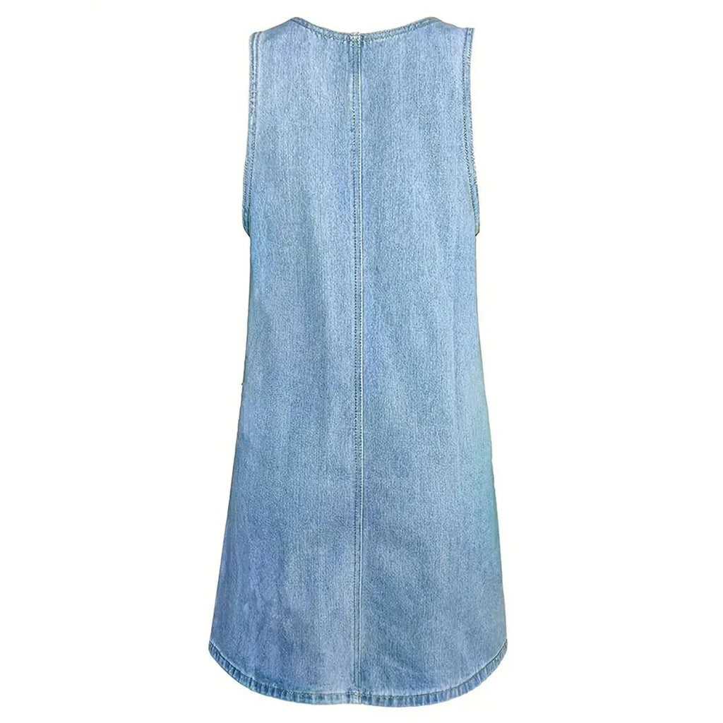 Saylor | Vestido com visual jeans e caimento confortável