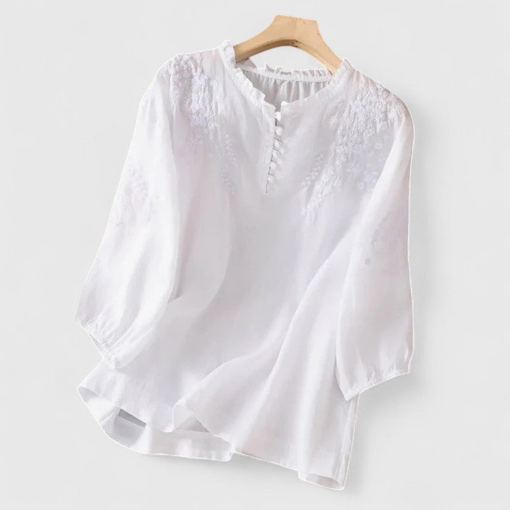 Vasilene | Blusa elegante con botones delanteros