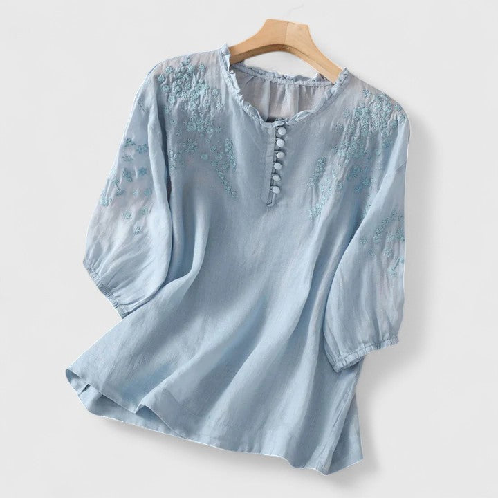 Vasilene | Blusa elegante con botones delanteros