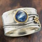Bree: anillo de meditación bohemio con piedras preciosas
