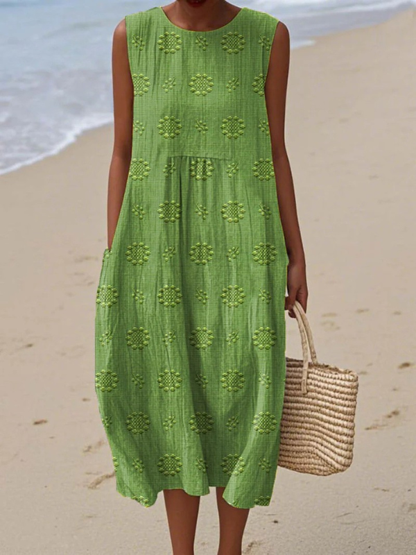 Vestido midi bordado Rose