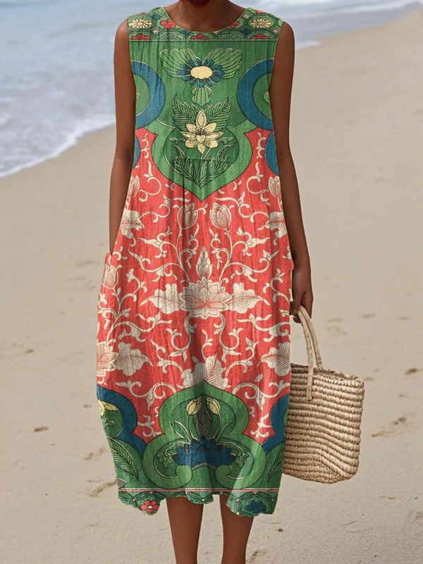 Vestido midi boémio Vera