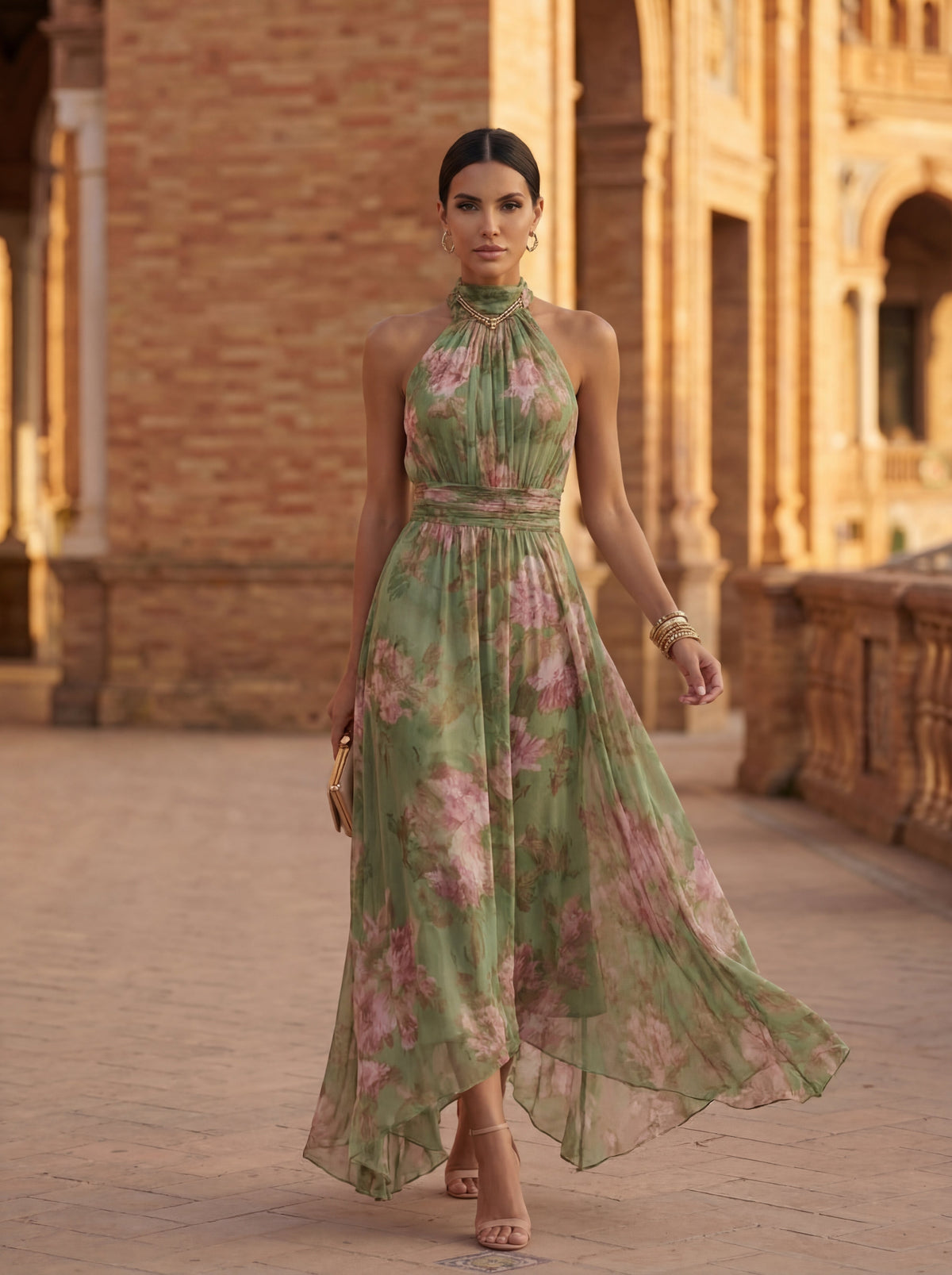 Olivia | Vestido maxi de chiffon