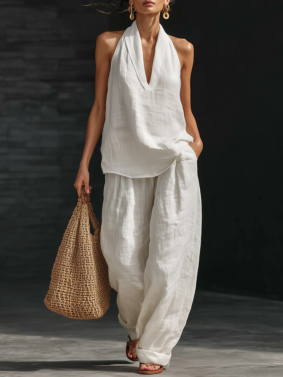 Zoë™ Conjunto sin mangas con pantalones de pierna ancha