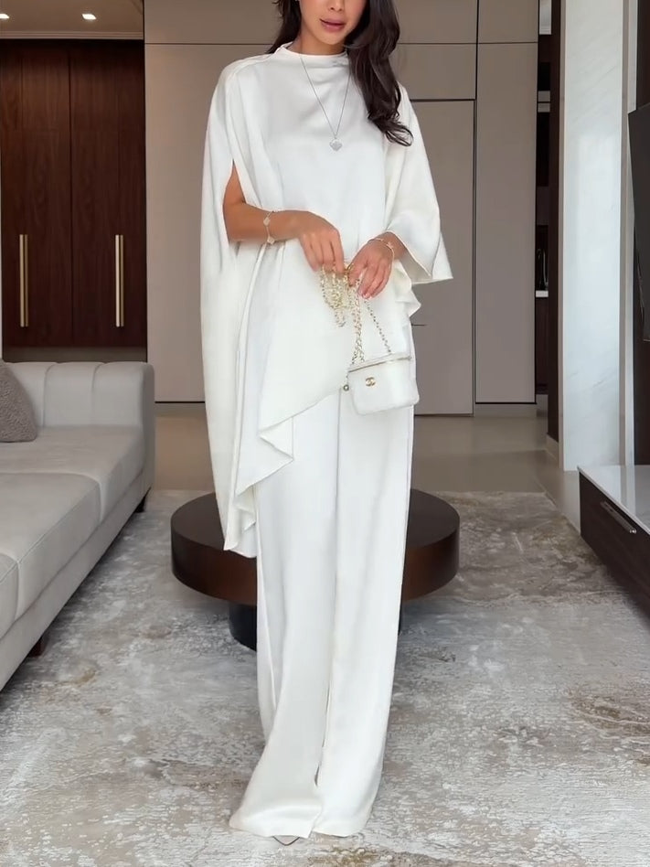 Conjunto de top de satén y pantalones Samantha