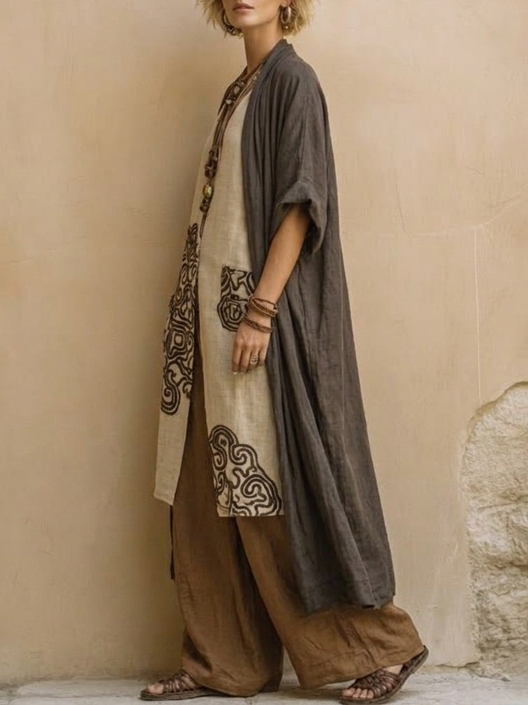 Conjunto de tres piezas con estampado tribal Zara