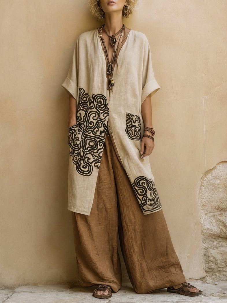 Conjunto de tres piezas con estampado tribal Zara