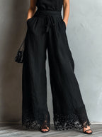 Conjunto Lila com colete de decote halter