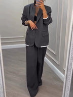 Gavin Gray Patchwork Blazer and Pants Set