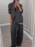 Gavin Gray Patchwork Blazer and Pants Set