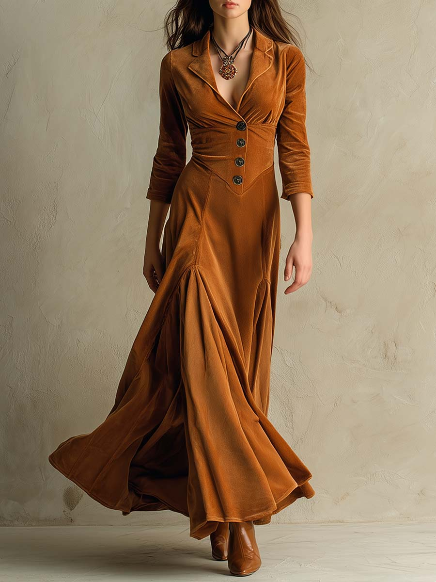 Vestido largo de terciopelo Vivienne