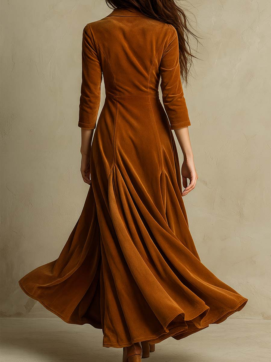 Vestido largo de terciopelo Vivienne