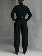 Lisa | Black 2-Piece Set with Belt
