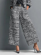 Conjunto de casaco e calças de tweed Tessa