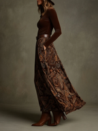 Conjunto de top de terciopelo y falda maxi de cachemira Vivienne