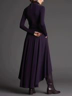 Conjunto de top de cuello alto y falda asimétrica Lilac