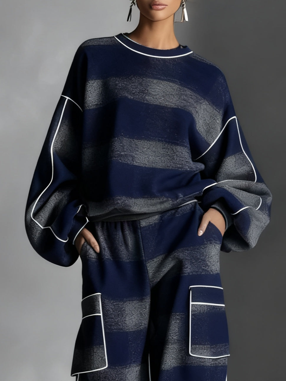 Conjunto de sudadera y pantalones de cuadros Avery