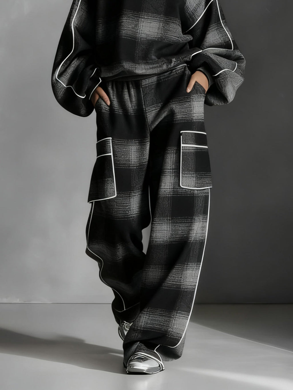 Grayden Plaid Sweatshirt and Pants Set