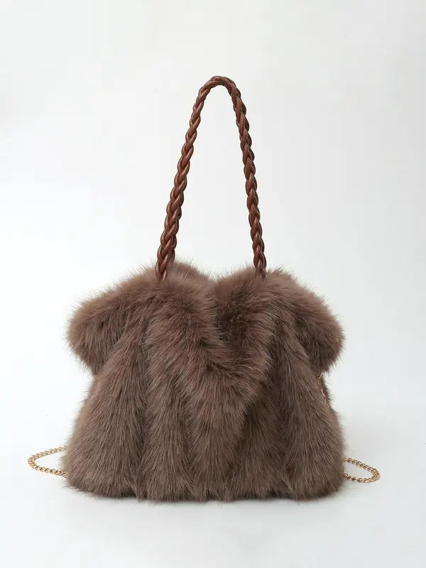 Karin | Plush Velvet Shoulder Tote