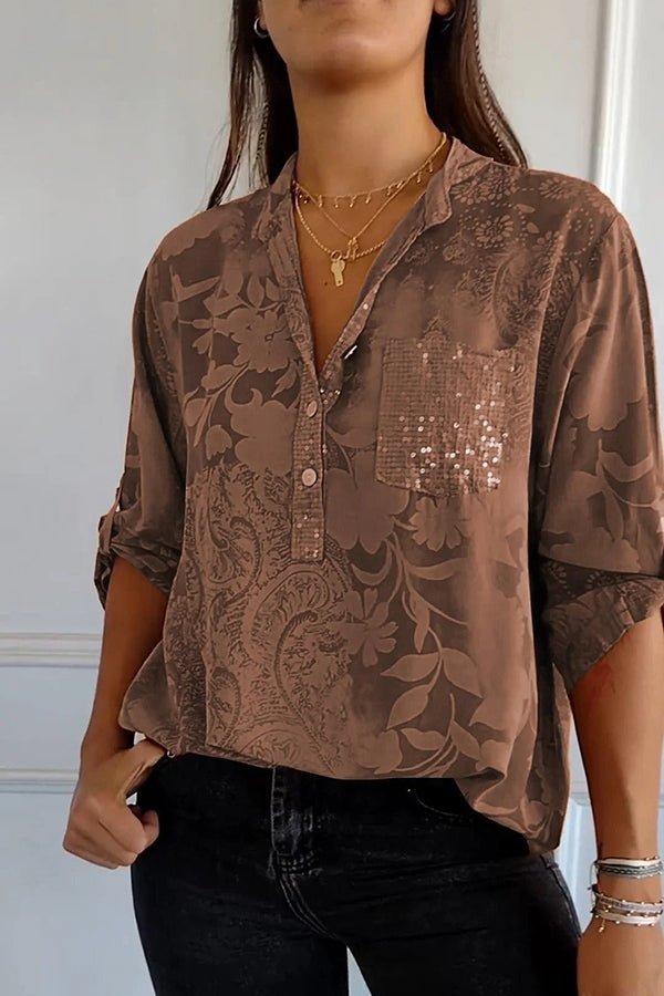 Pauline | Top elegante con lentejuelas