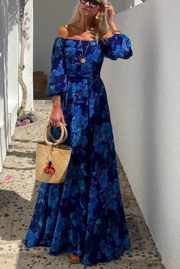 Luna | Vestido comprido com estampado floral