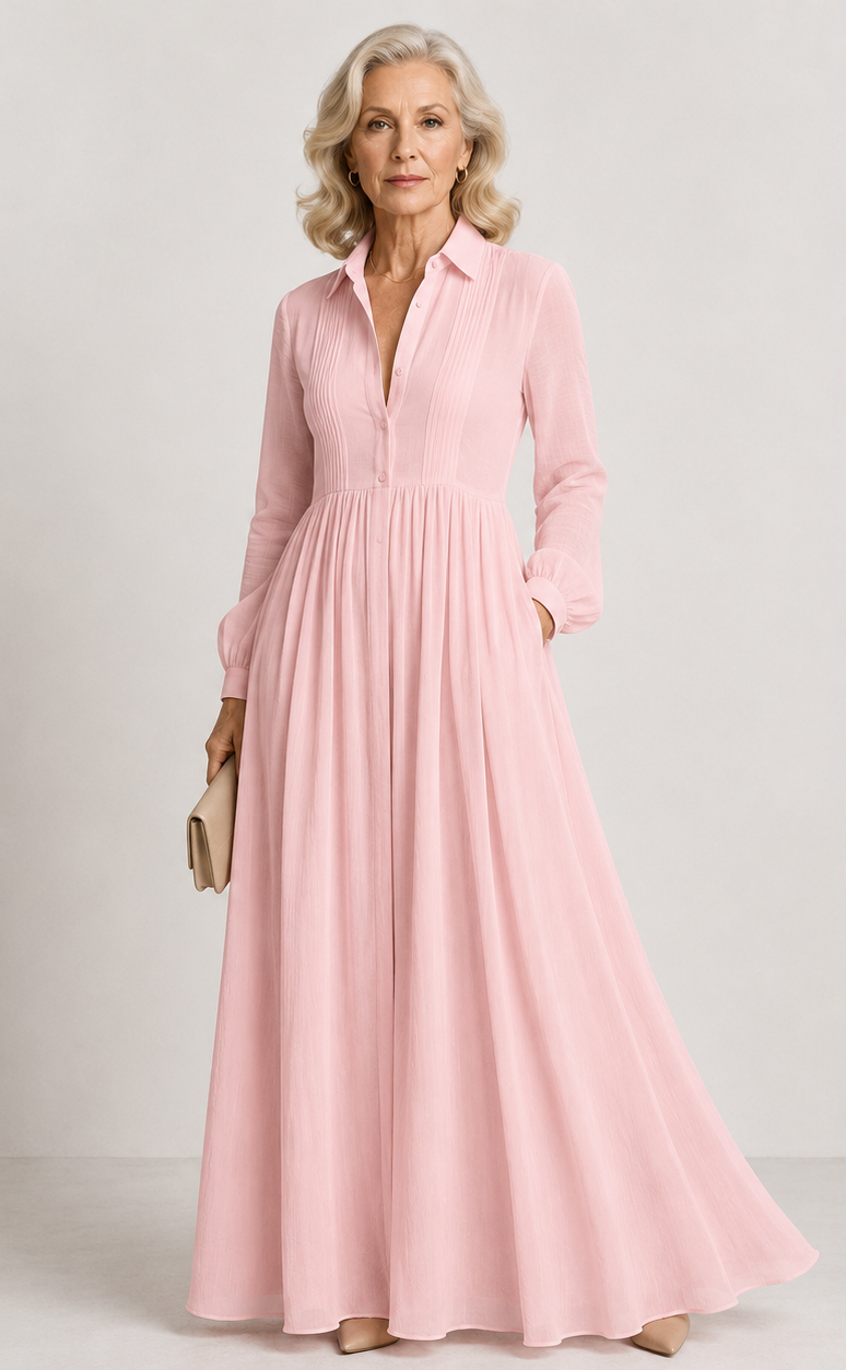Lioren | Vestido maxi de caimento suave