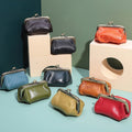 Vintage Literary Leather Ladies Coin Purse