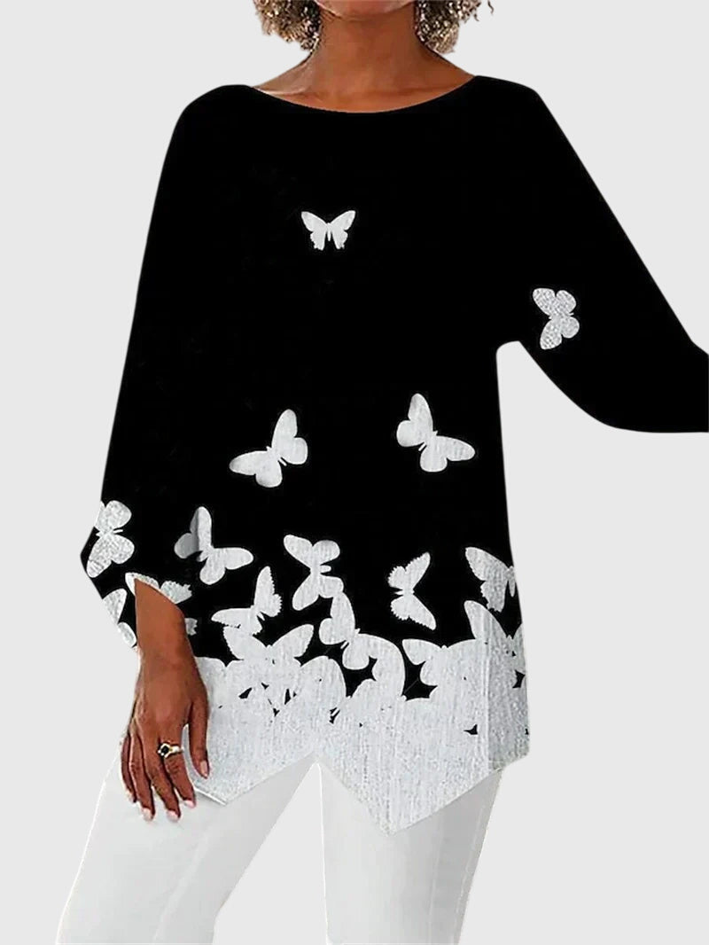 Alayah | Top elegante de gola redonda