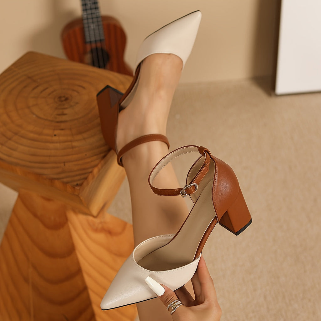 Marielle | Zapatos de tacón con tiras bicolor