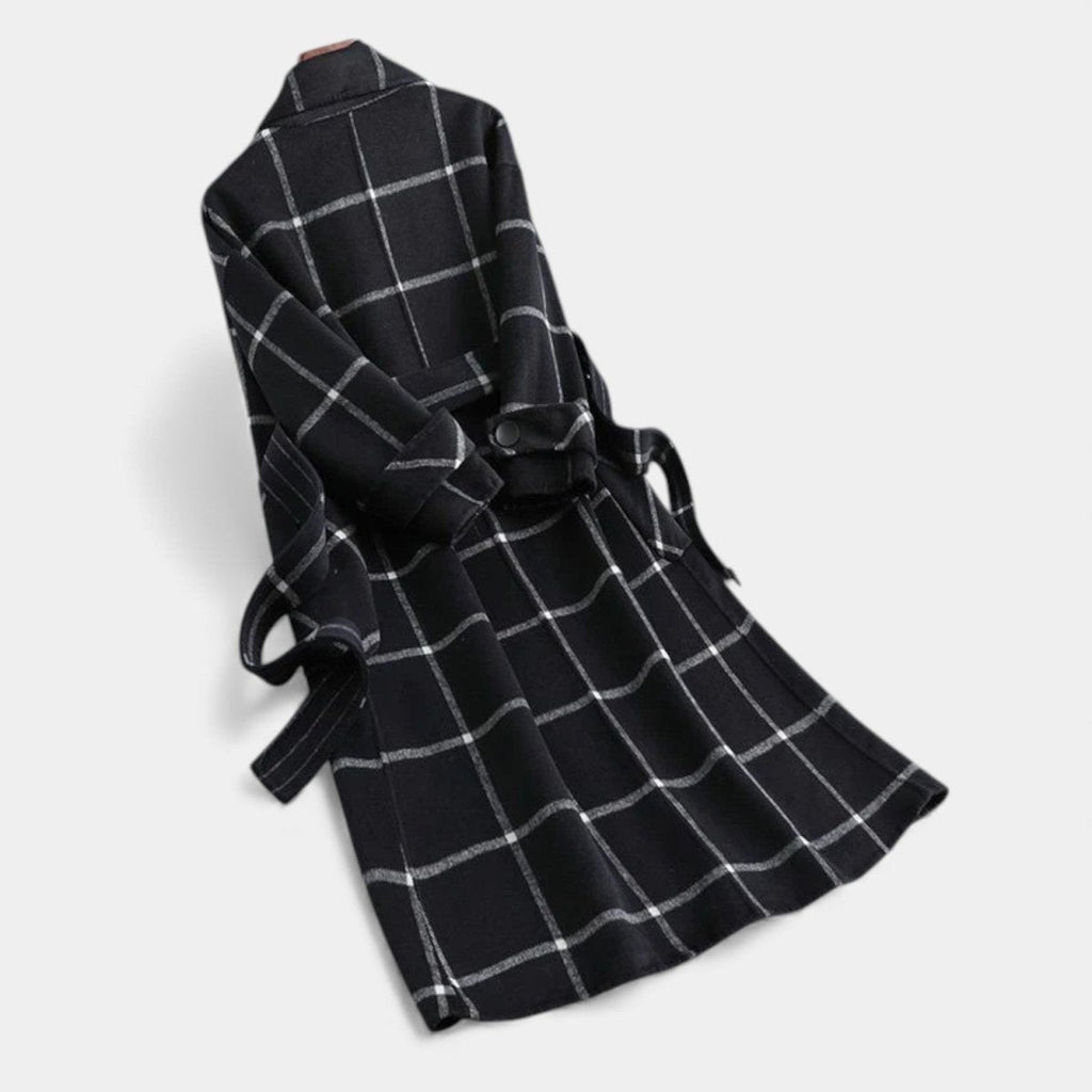 ADRIANA | GABARDINA DE INVIERNO DE CUADROS