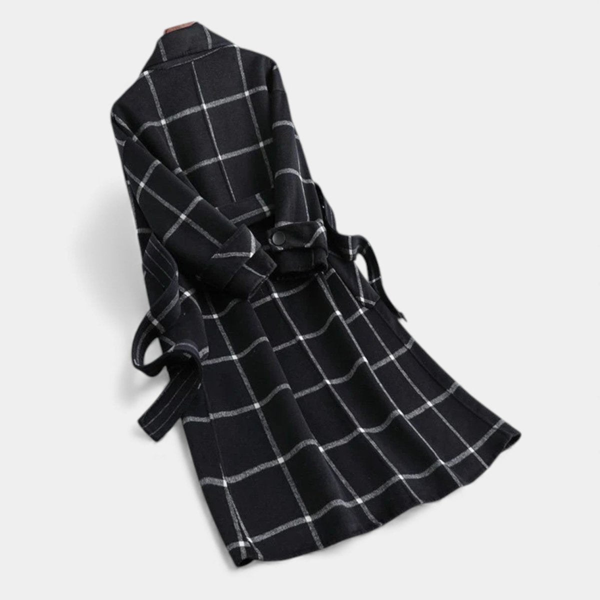 ADRIANA | GABARDINA DE INVIERNO DE CUADROS