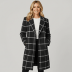 ADRIANA | GABARDINA DE INVIERNO DE CUADROS
