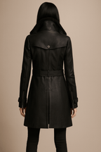 ALLESIA | Abrigo de cuero elegante