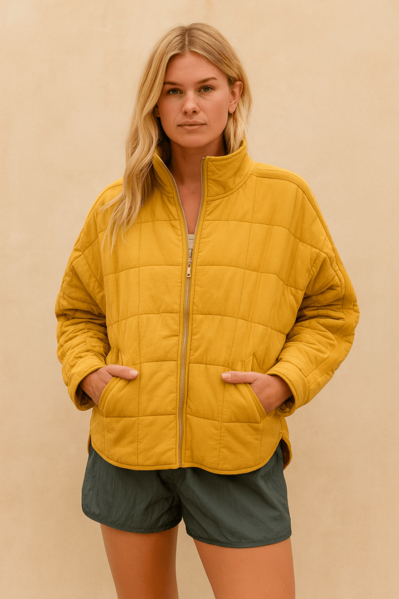 April – Lightweight Compact Zip Puffer Jacket