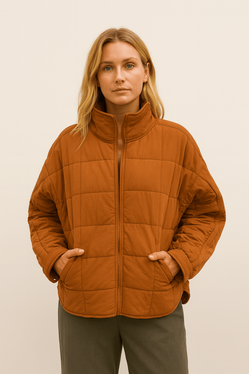 April – Lightweight Compact Zip Puffer Jacket