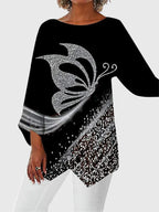 Alayah | Top elegante de gola redonda