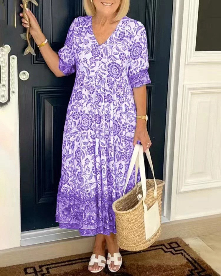 Keisha | Prenda floral elegante con escote en V