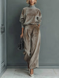 Elena Velvet Turtleneck Suit