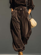 Conjunto de sudadera con capucha de terciopelo y pantalones Vivienne