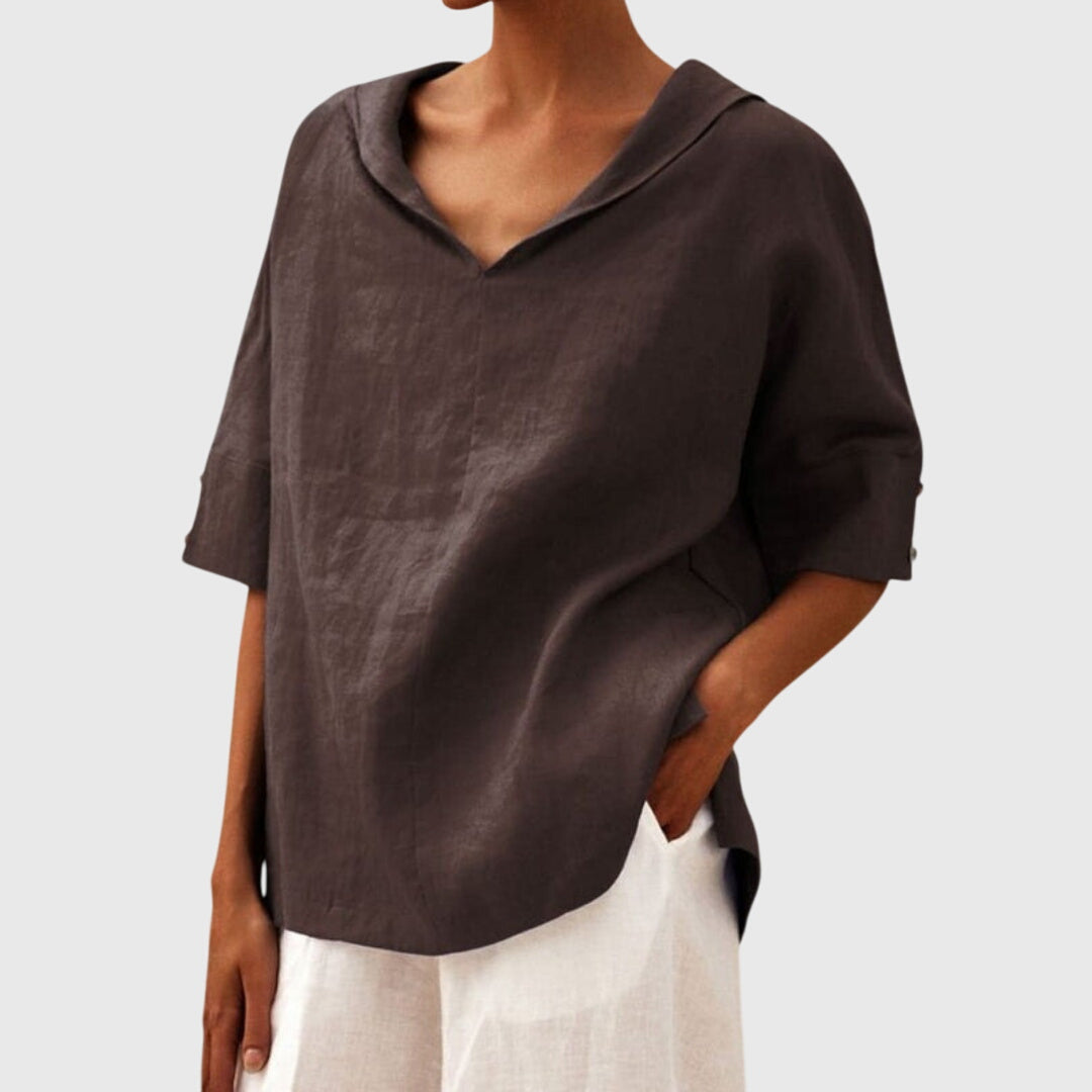 Joanna | Blusa casual de corte largo