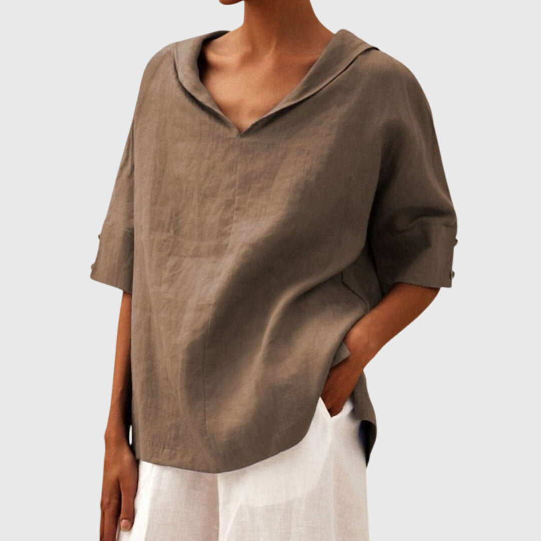 Joanna | Blusa casual de corte largo