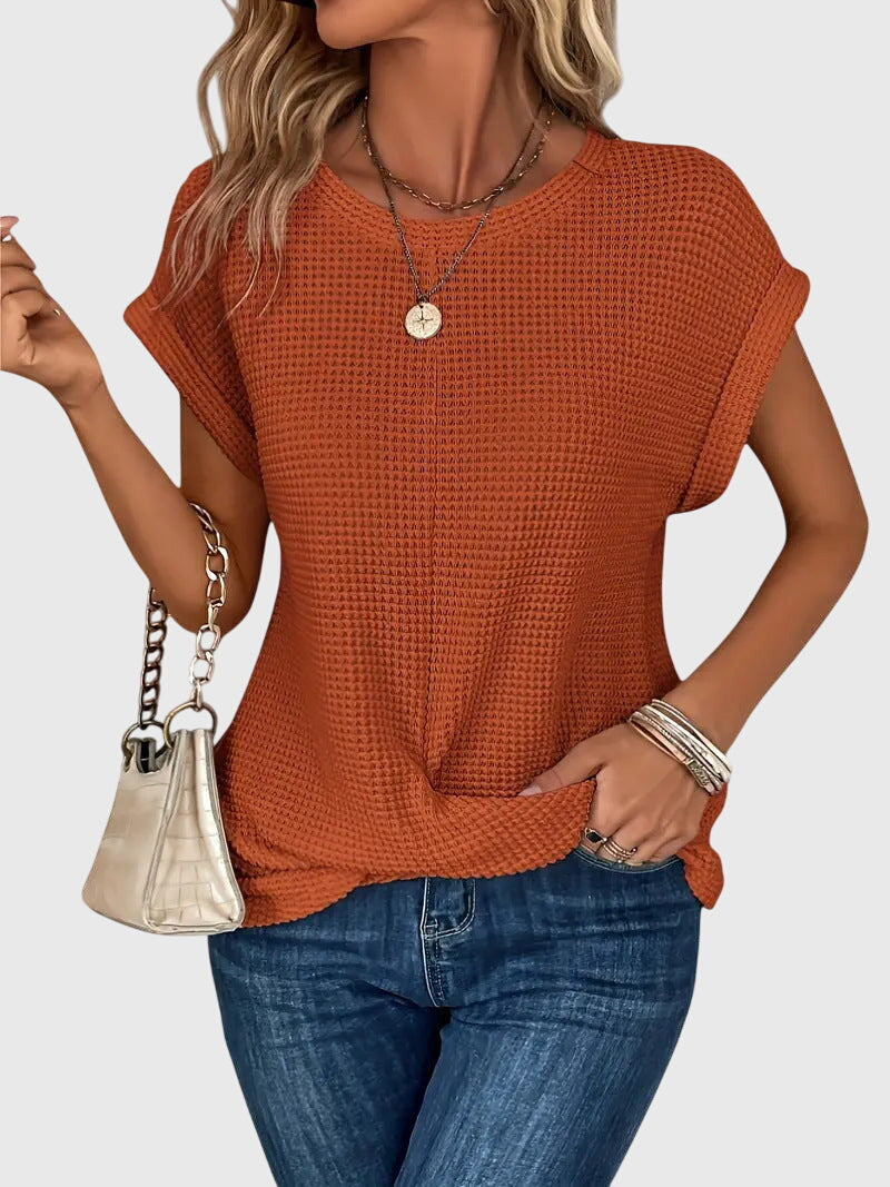 Isa | Blusa elegante com decote redondo