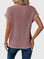 Isa™ | Blusa elegante con cuello redondo