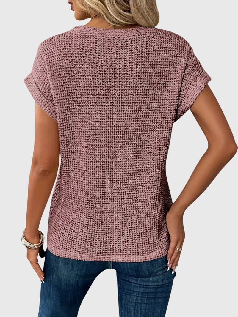Isa™ | Blusa elegante con cuello redondo