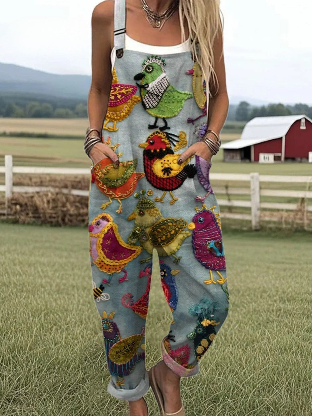 Mono de aves vintage y coloridas