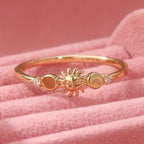 Set de anillos apilables vintage de media luna con circonitas incrustadas