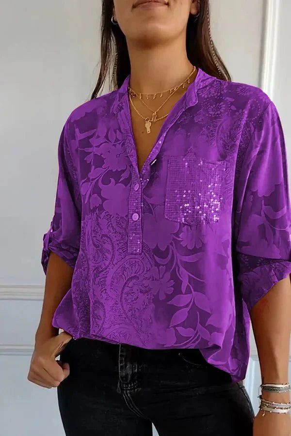 Pauline | Top elegante con lentejuelas
