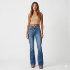 Renvara | Women High Waist Flare Jeans