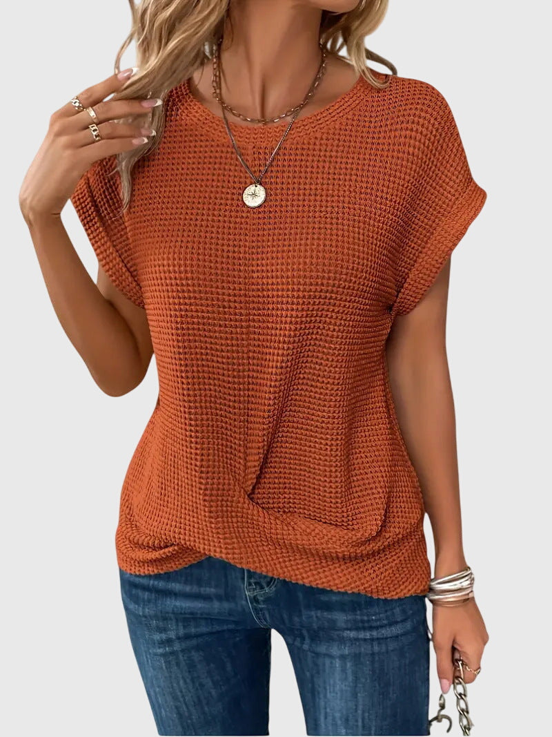 Isa™ | Blusa elegante con cuello redondo
